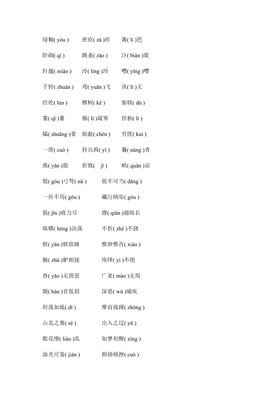 2019秋人教部编版八年级上册语文同步测试试题：字音字形听写卷.docx_第2页