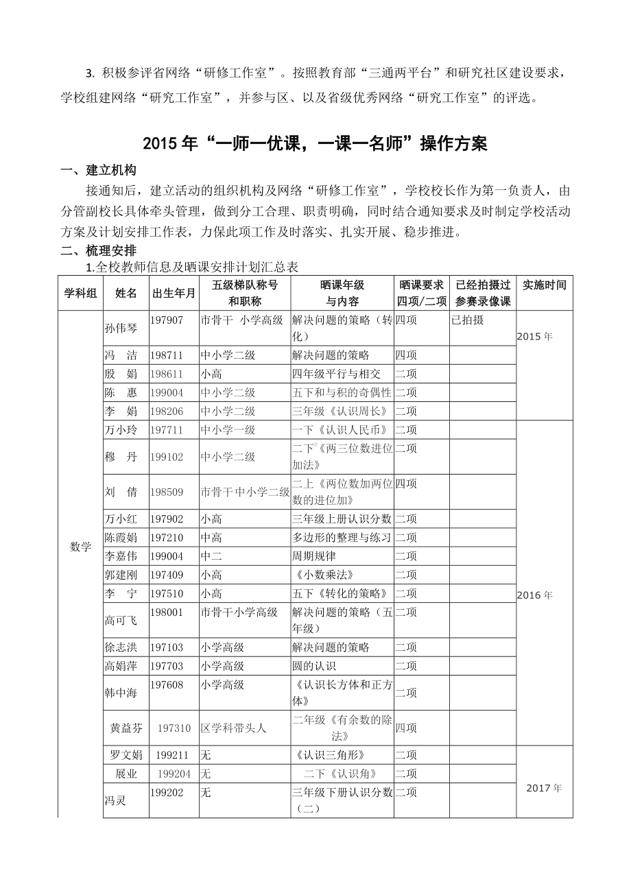 一师一优课一课一名师活动方案.doc_第3页