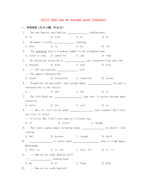 九年级英语全册Unit-1-How-can-we-become-good-learners同步练习-新版人教新目标版1.doc