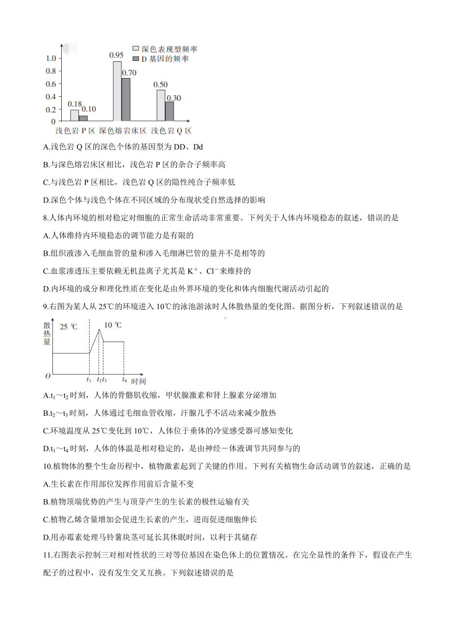 2021届辽宁省高三新高考11月联合调研试题-生物.doc_第3页