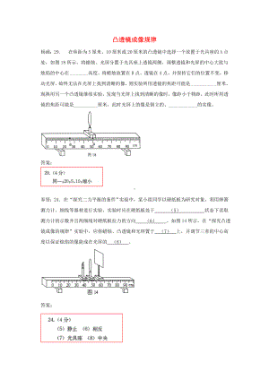 上海市各区2019年中考物理二模试卷精选汇编-凸透镜成像规律.doc