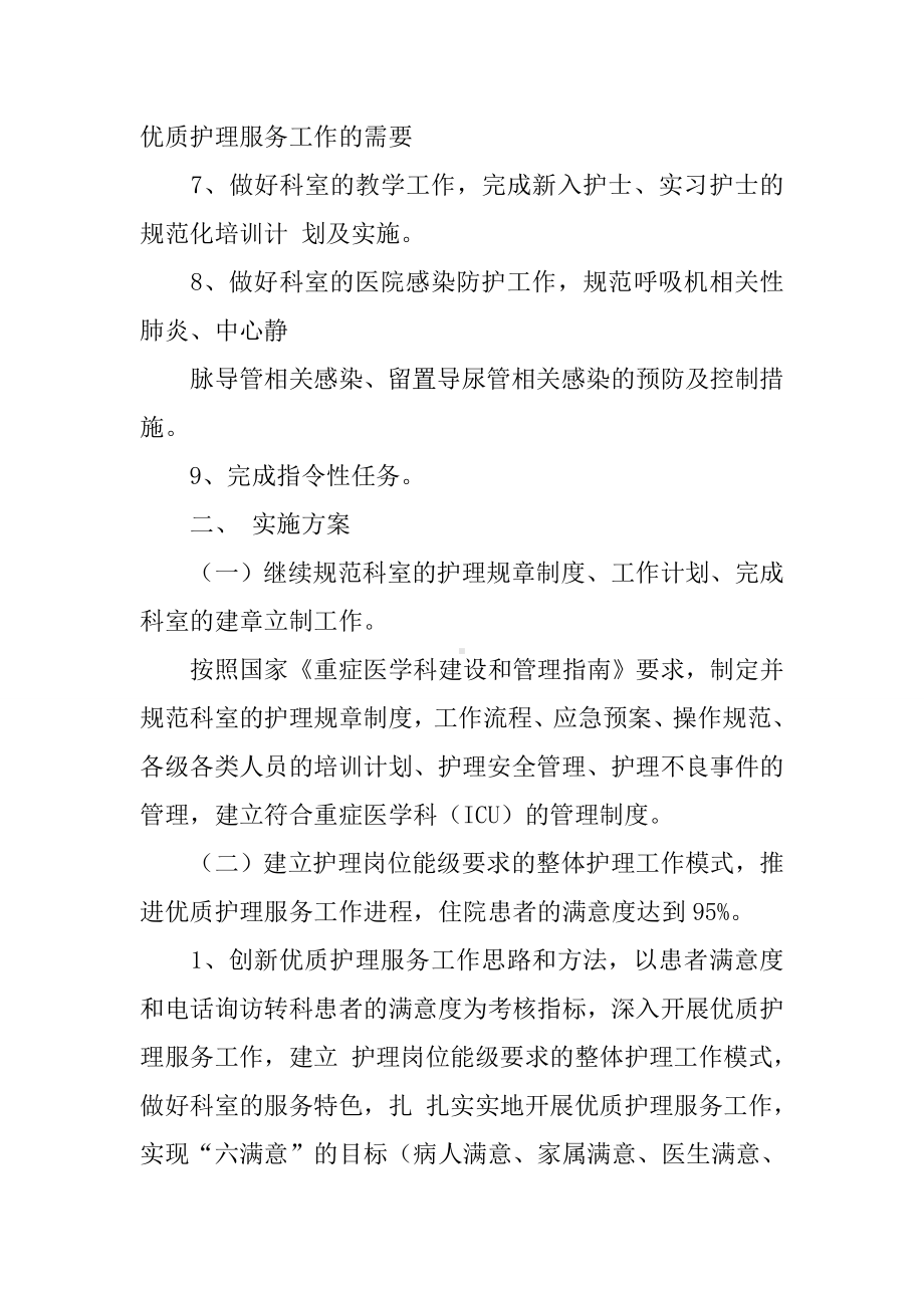 icu护理质量工作计划.docx_第2页