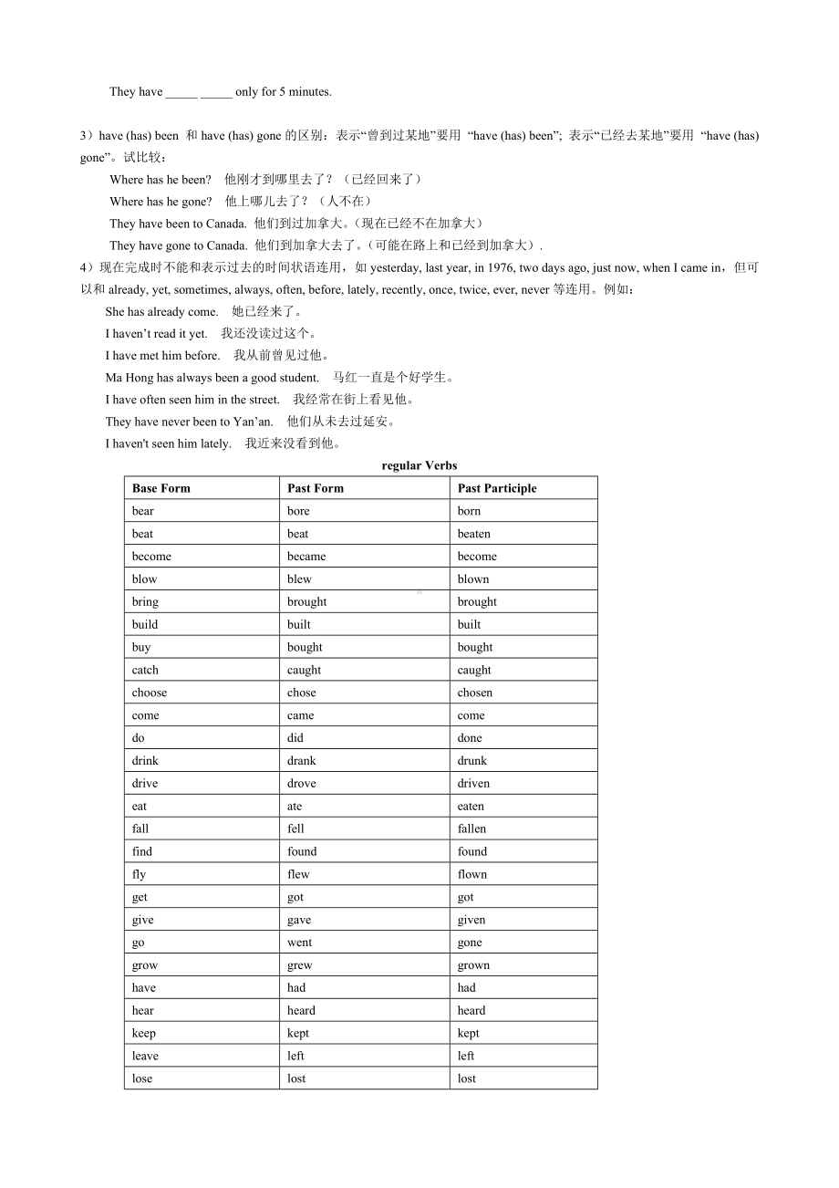 (完整版)现在完成时讲解及练习题及答案.doc_第2页