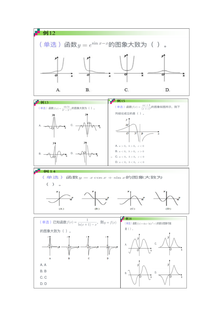 (完整版)高考数学函数图像专题.doc_第3页