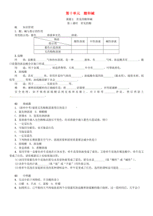 九年级化学下册-第十单元-酸和碱-课题1-常见的酸和碱试题-(新版)新人教版.doc