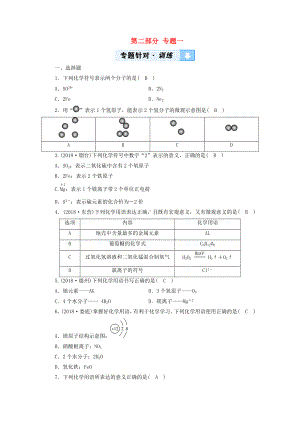 2019江西中考化学总复习专题一化学用语习题.docx