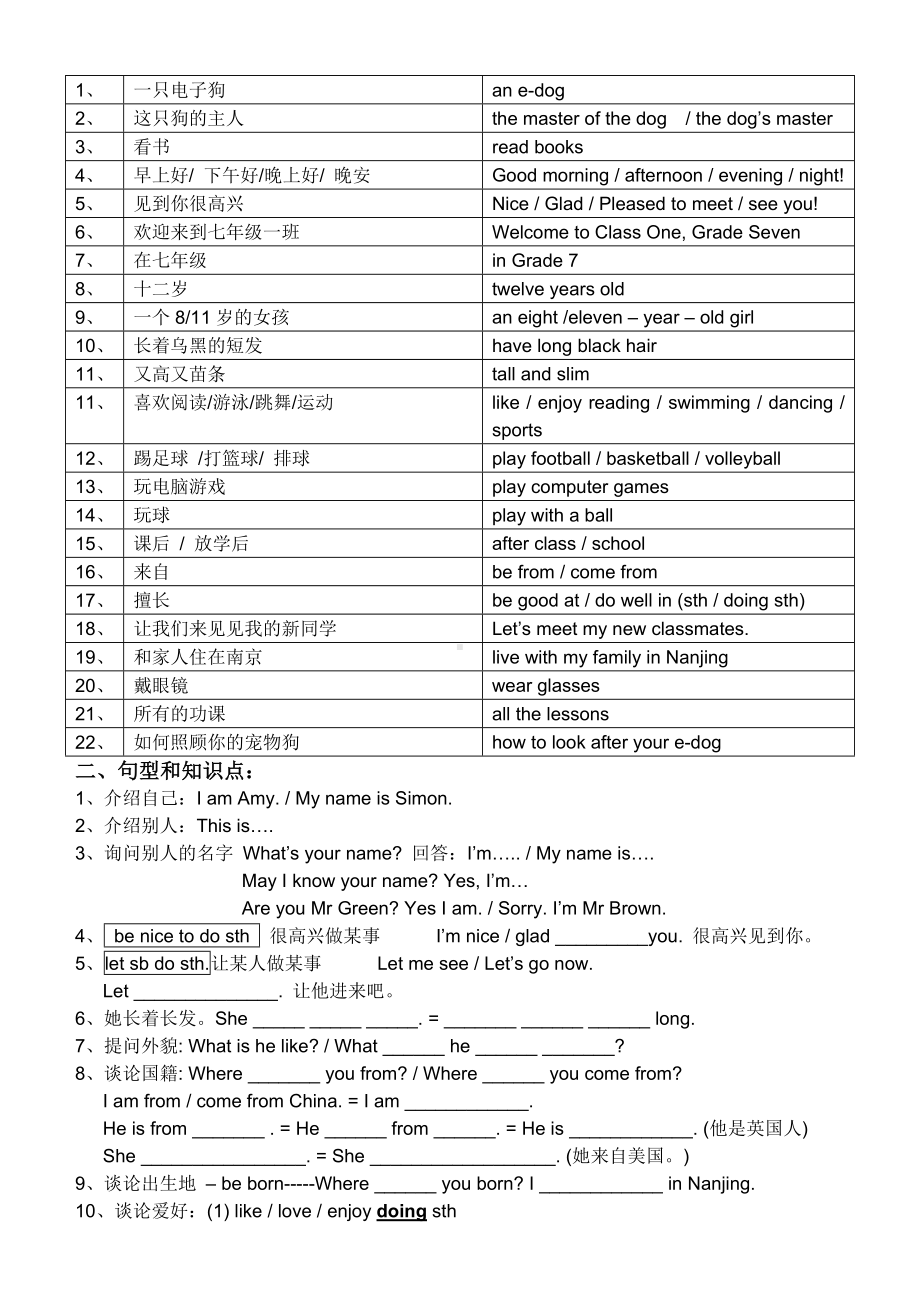 2019译林牛津英语7A全册知识点汇总最新整理版.doc_第2页