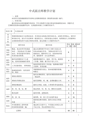 中式面点师教学计划.docx