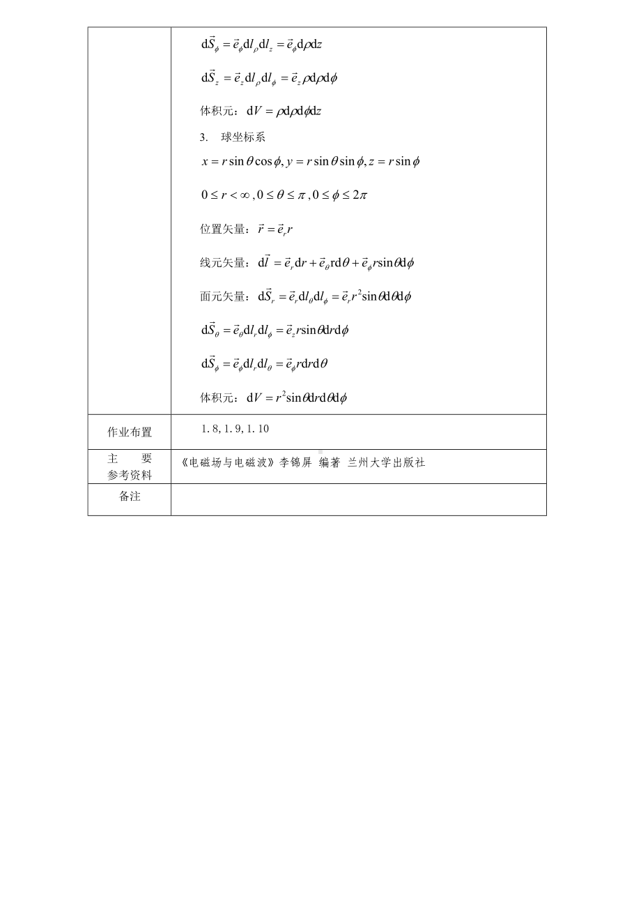 (完整版)电磁场与电磁波教案.doc_第3页