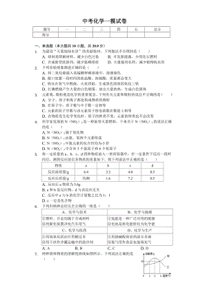 2020年江苏省徐州市中考化学一模试卷.doc