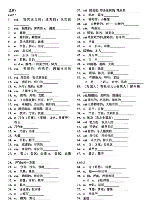 (完整版)新课标人教版高中英语选修6单词(默写用).doc