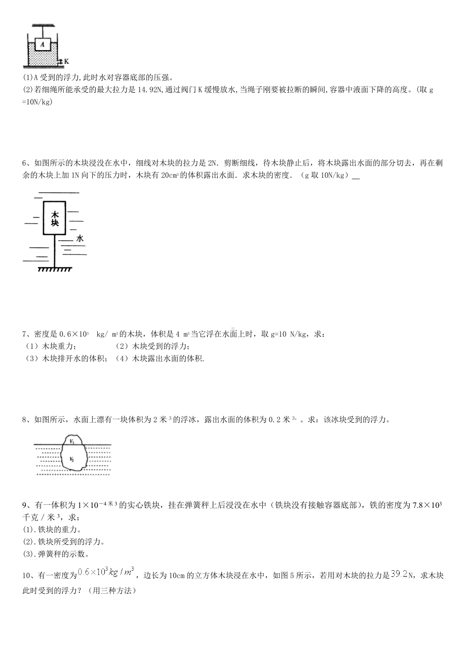 (完整版)浮力压强计算题(含答案).doc_第2页