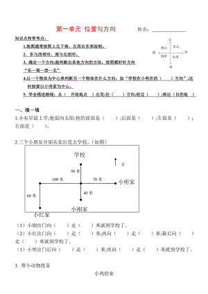 三年级数学下册各单元知识点总结及练习.doc