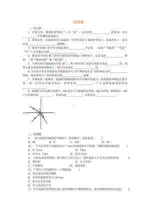 人教版八年级物理上册第二章《光现象》练习题及答案.doc