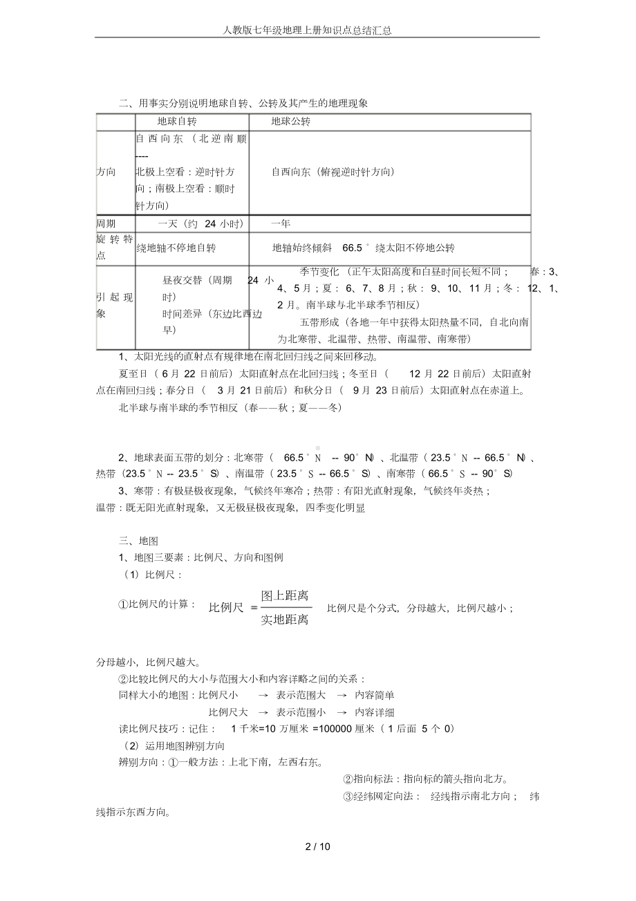 人教版七年级地理上册知识点总结汇总.doc_第3页