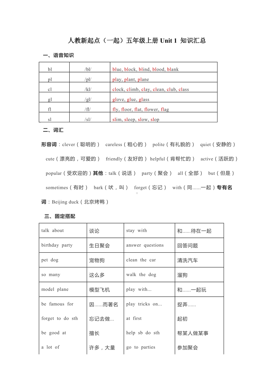 人教新起点(一起)五年级英语上册全册知识点.docx_第1页