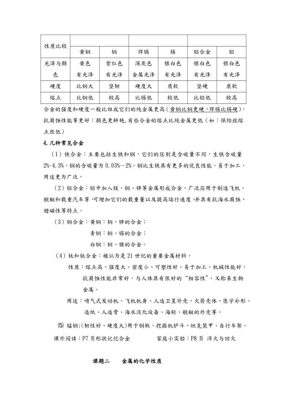 (完整版)金属和金属材料知识点汇总.doc_第3页