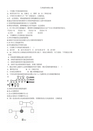 人教版高中生物必修二第五章第3节《人类的遗传病》练习题无答案.doc