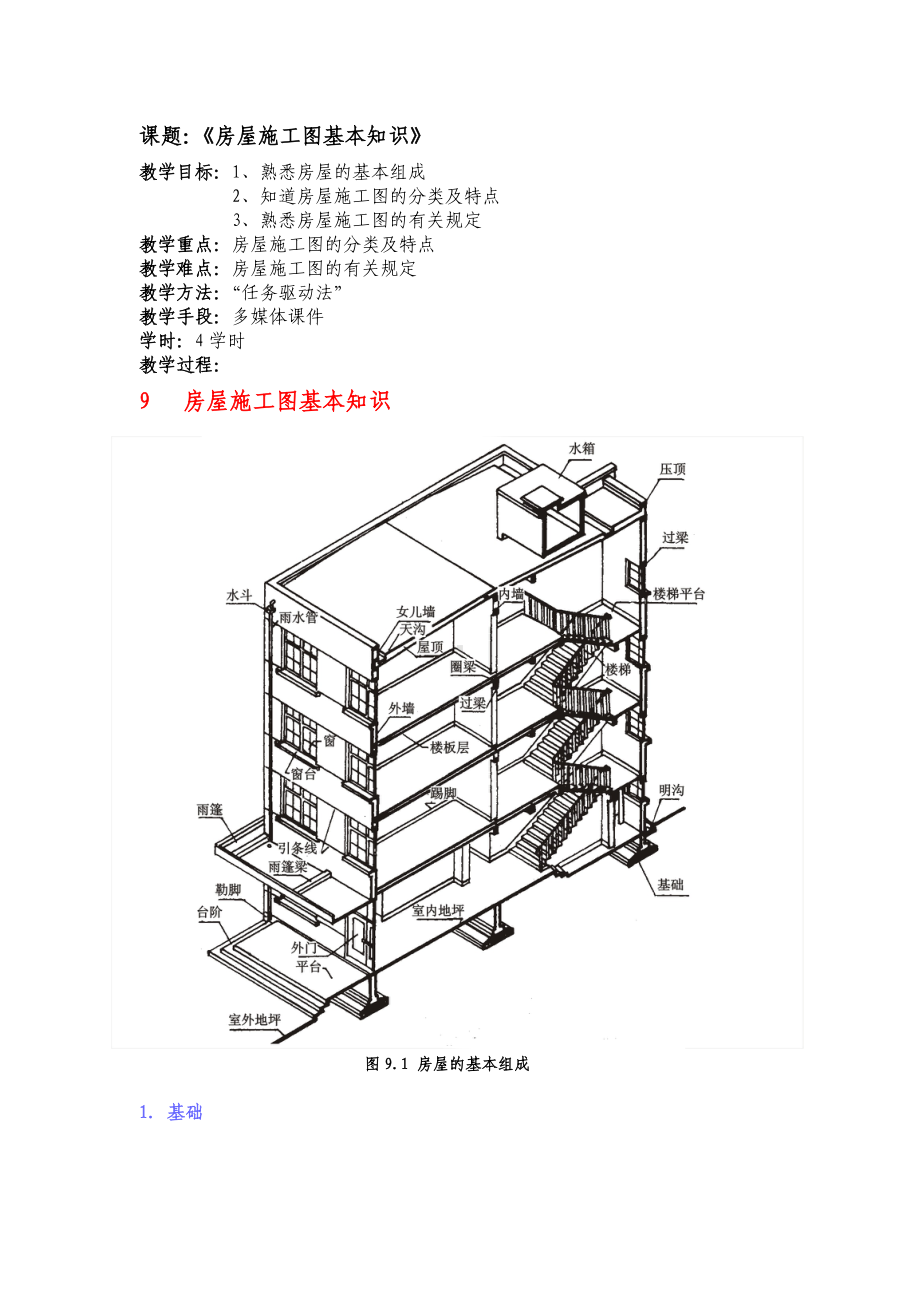 《土木工程识图》选学模块教案剖析.doc_第2页