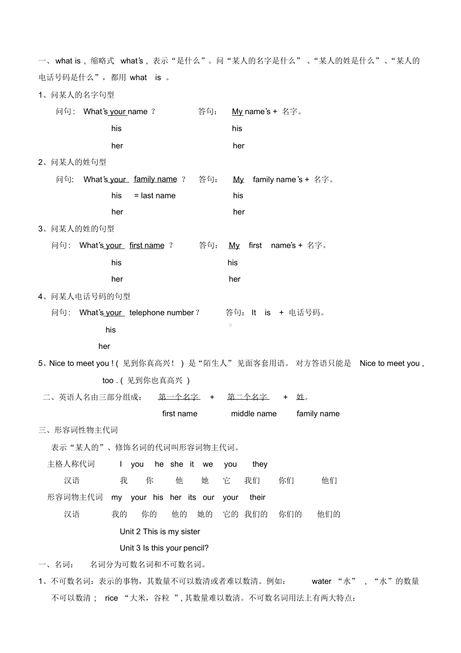 人教版七年级英语上册期末复习资料大全.docx_第2页