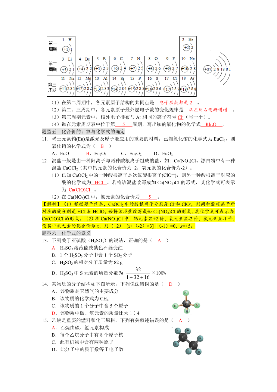 2019年中考（化学）重点题型突破练习(五大专题).doc_第3页