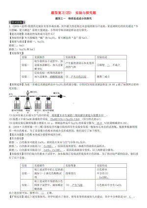 云南专版2019年中考化学总复习题型复习四实验与探究题习题.doc