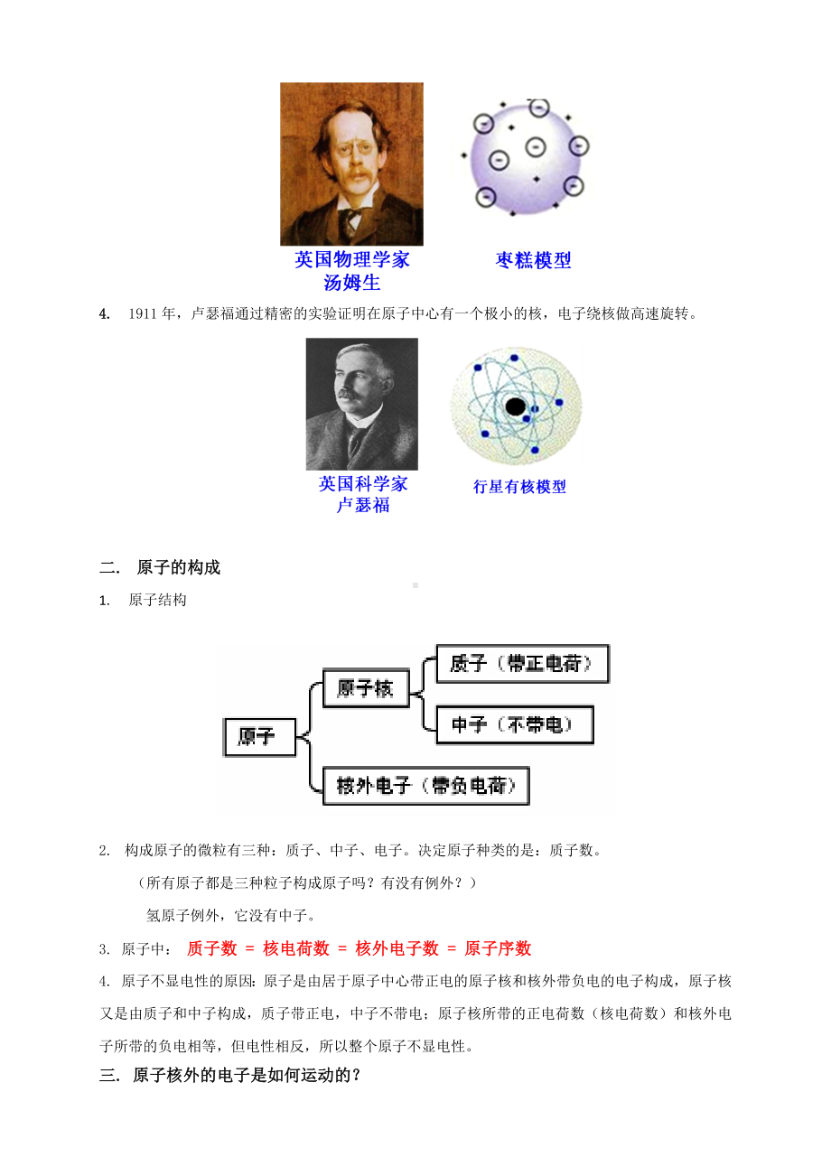 （新）人教版初三化学(上)原子的结构(知识点讲解+练习题)(精编版).docx_第2页