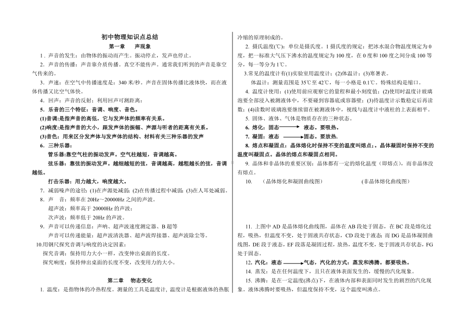 2019年中考物理复习之初中物理知识点总结.doc_第1页