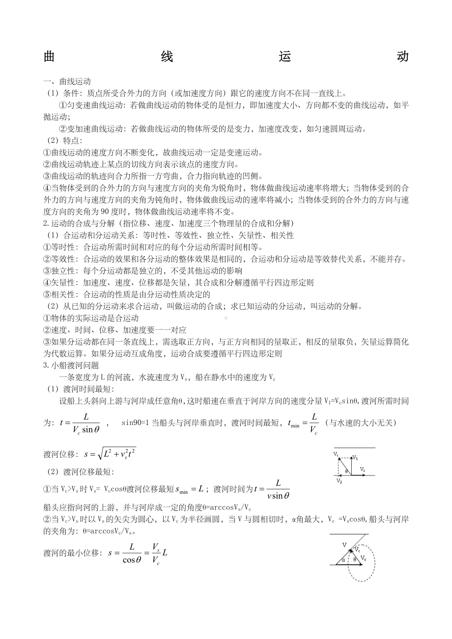 人教版高一物理必修二知识点总结-.docx_第1页