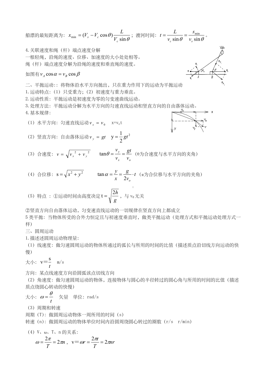 人教版高一物理必修二知识点总结-.docx_第2页