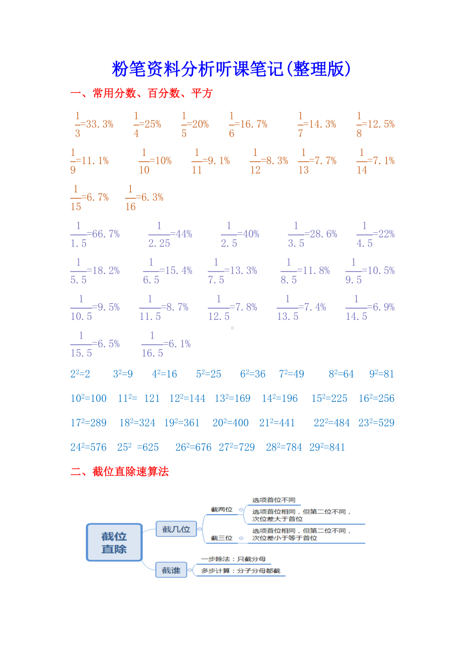 (完整版)粉笔资料分析听课笔记(整理版).doc_第1页