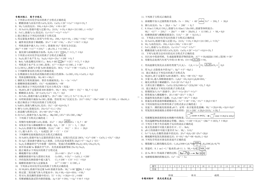 (完整版)高考化学选择题分类专项训练.doc_第3页