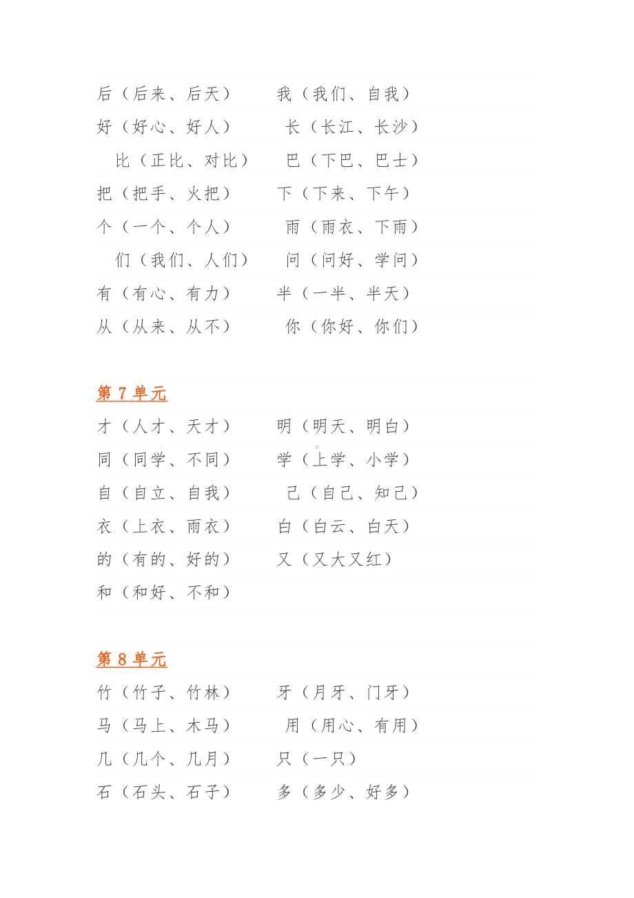 2020最新人教版小学一年级语文上册知识点归纳汇总.doc_第3页