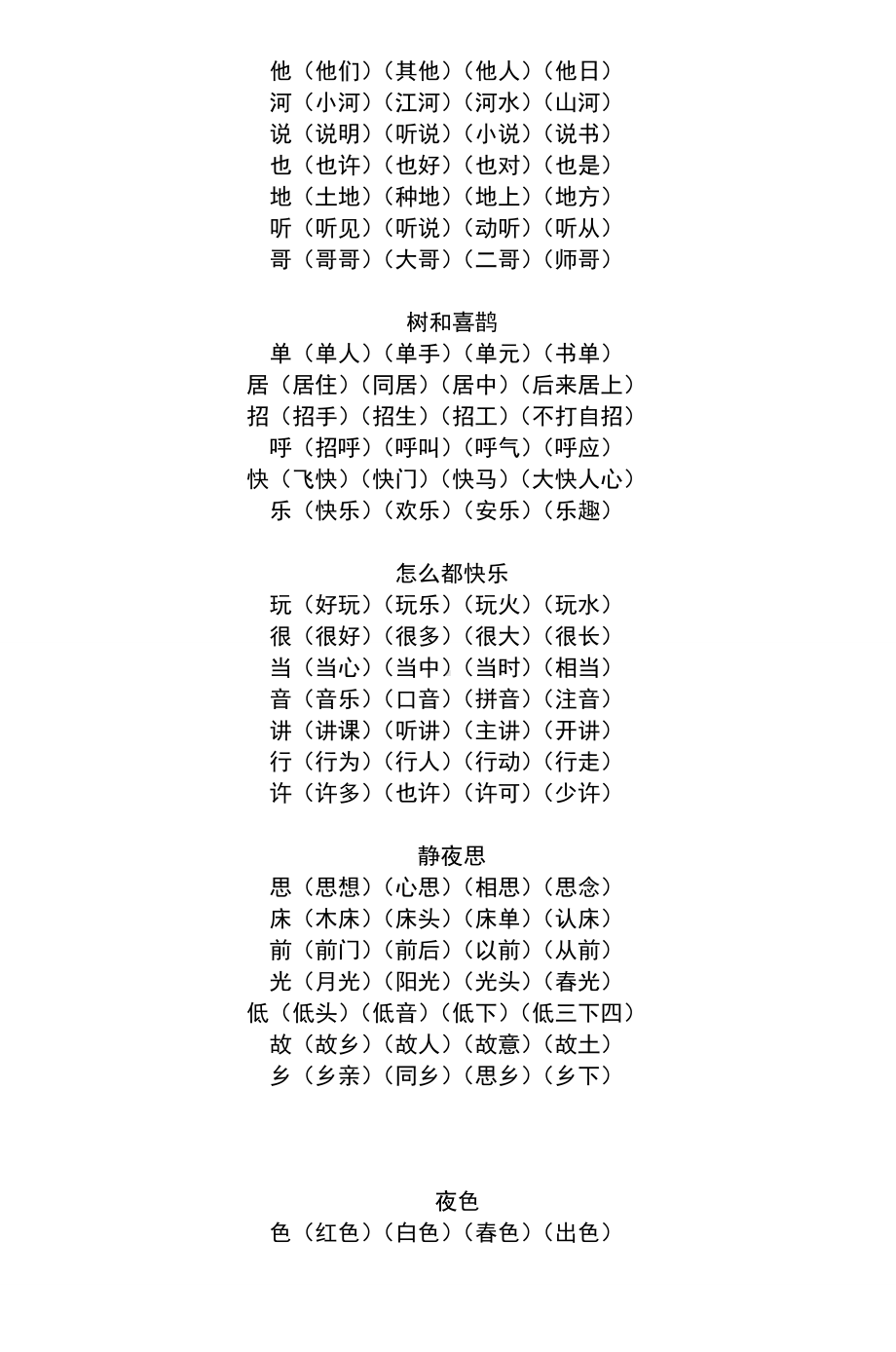 一年级下册语文总复习试卷和知识点(非常全面).doc_第2页