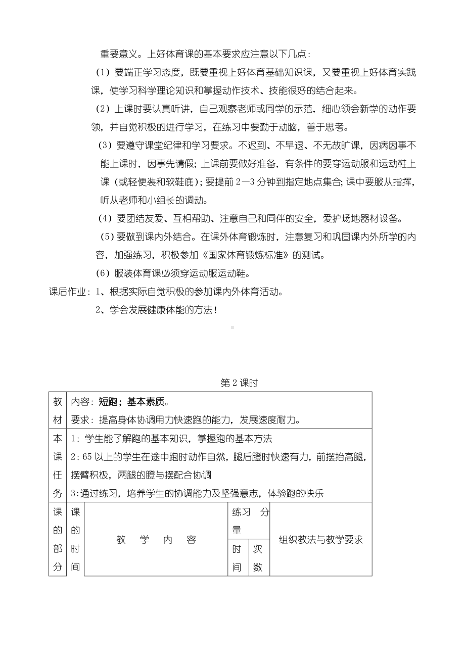 （全册）2020年新编初一体育课全套教案.doc_第2页