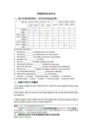 (完整版)高一英语非限制性定语从句练习.doc