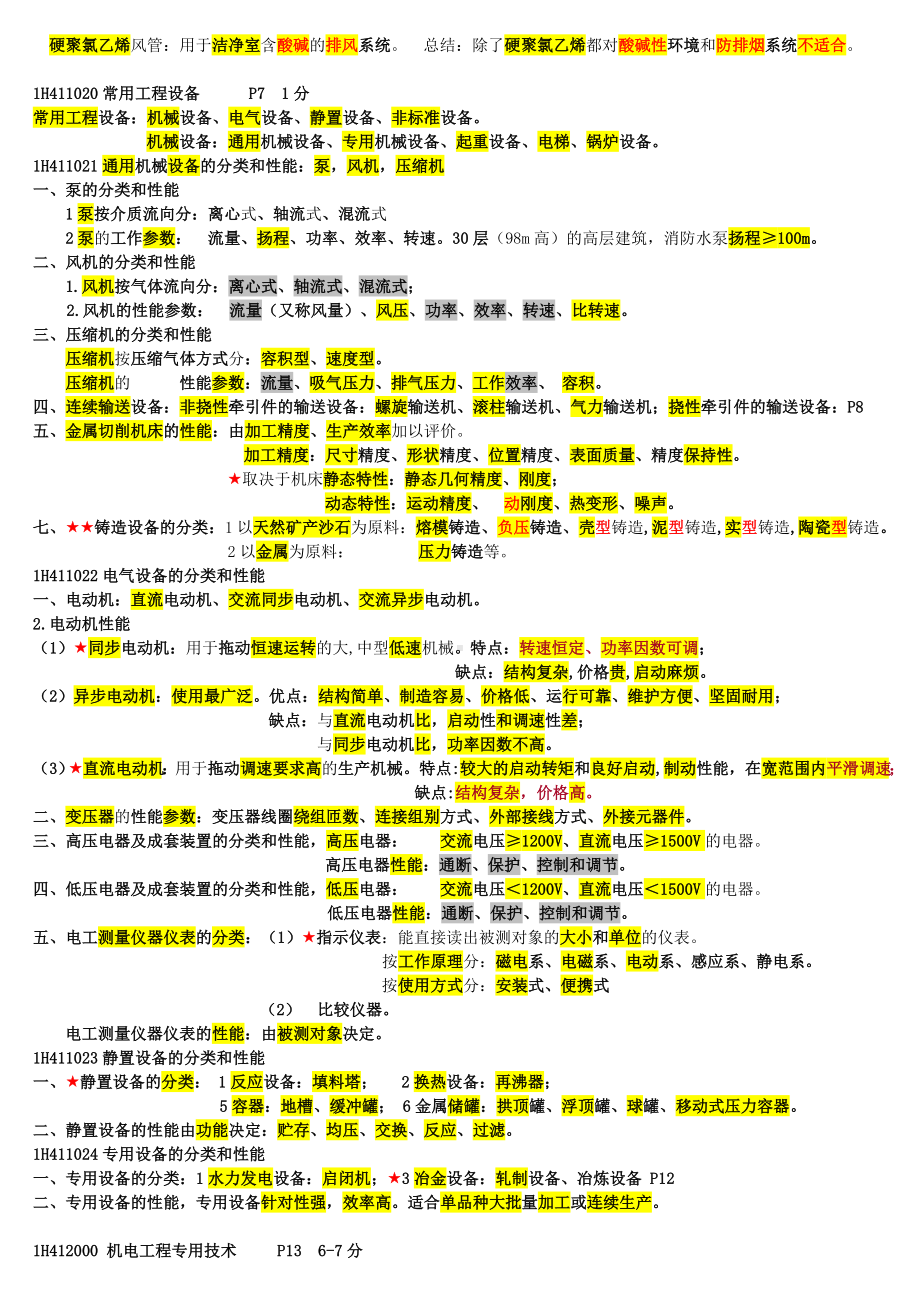 一建机电实务必过知识点总结.doc_第2页