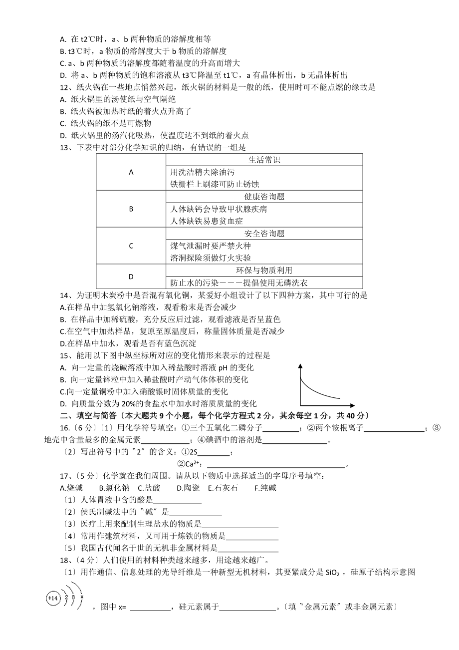 2020年云南省中考化学试题.doc_第2页