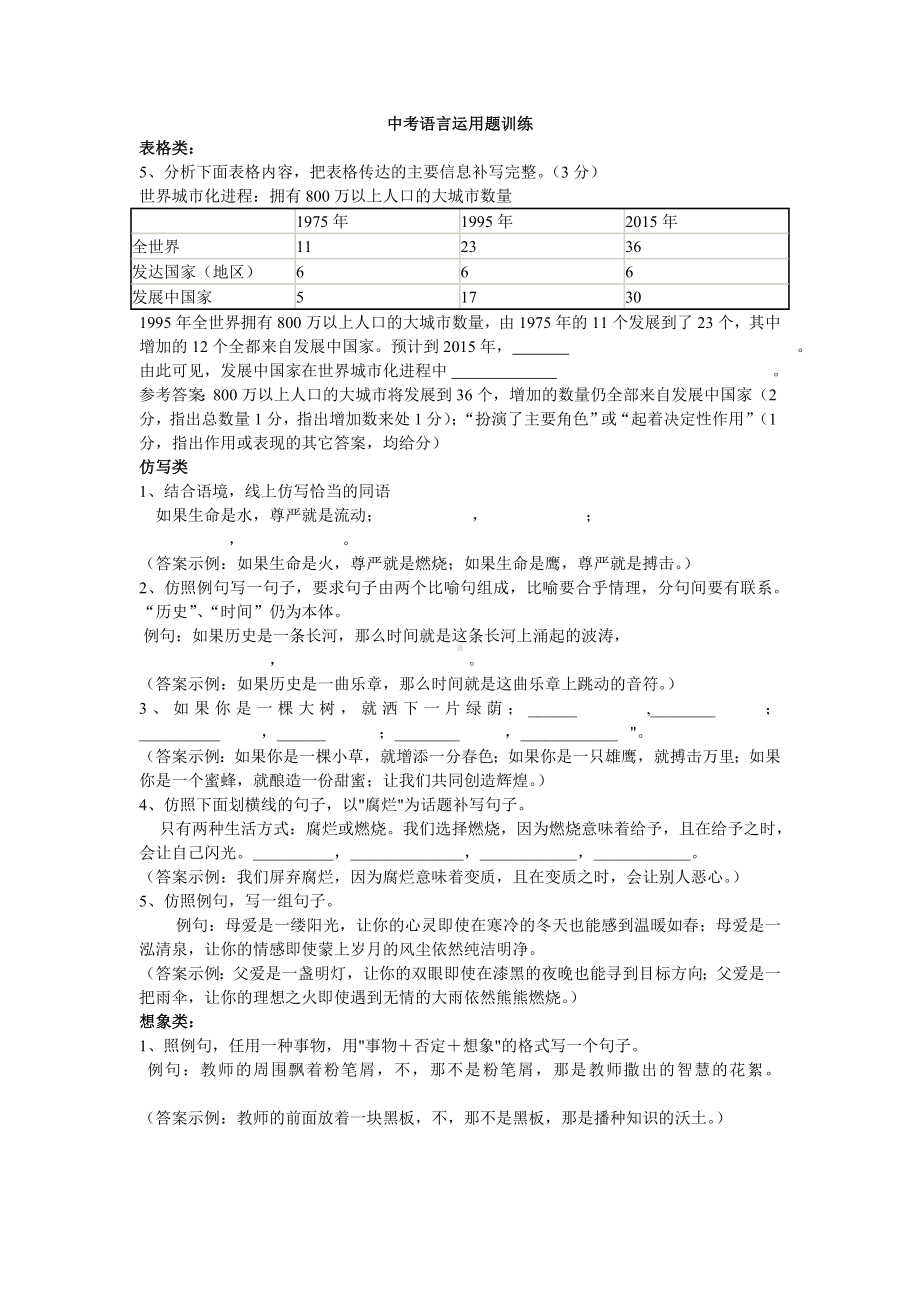 中考语言运用题训练.doc_第1页