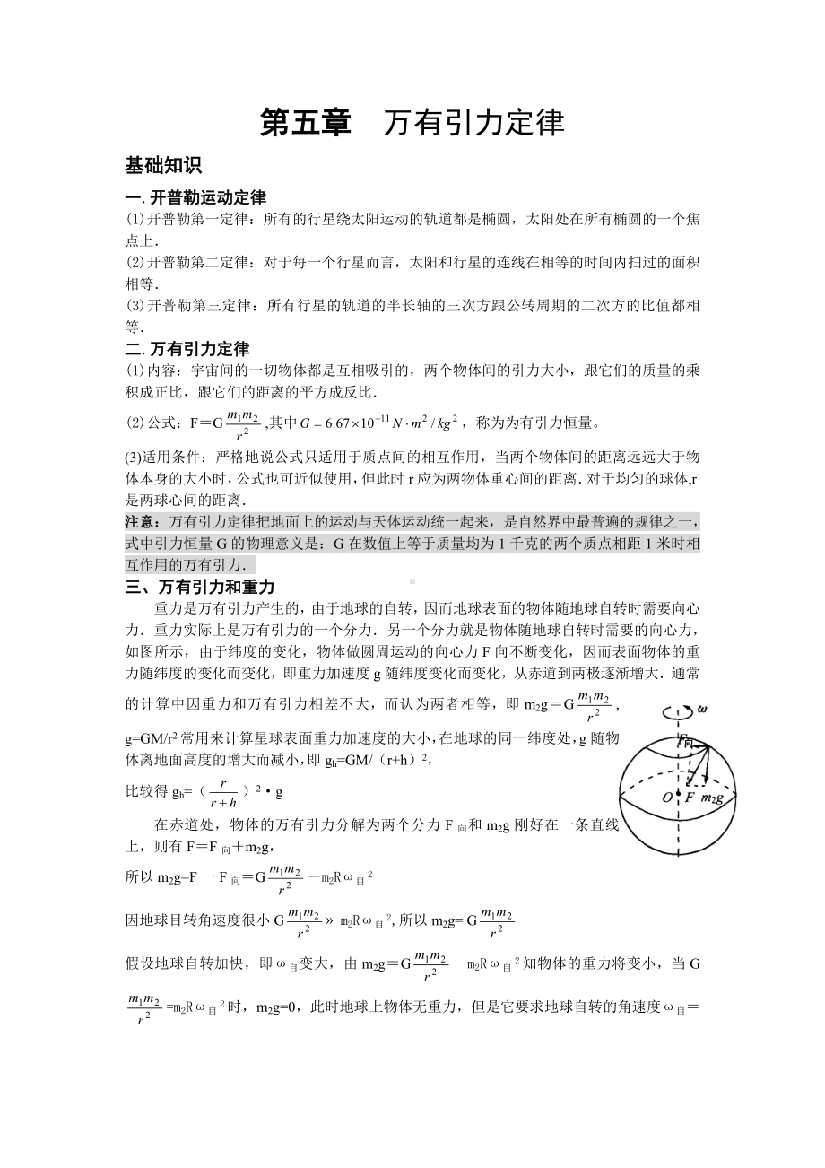 万有引力及天体运动经典习题汇总.doc_第1页