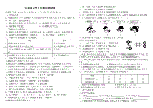 九年级化学上册期末考试卷.doc