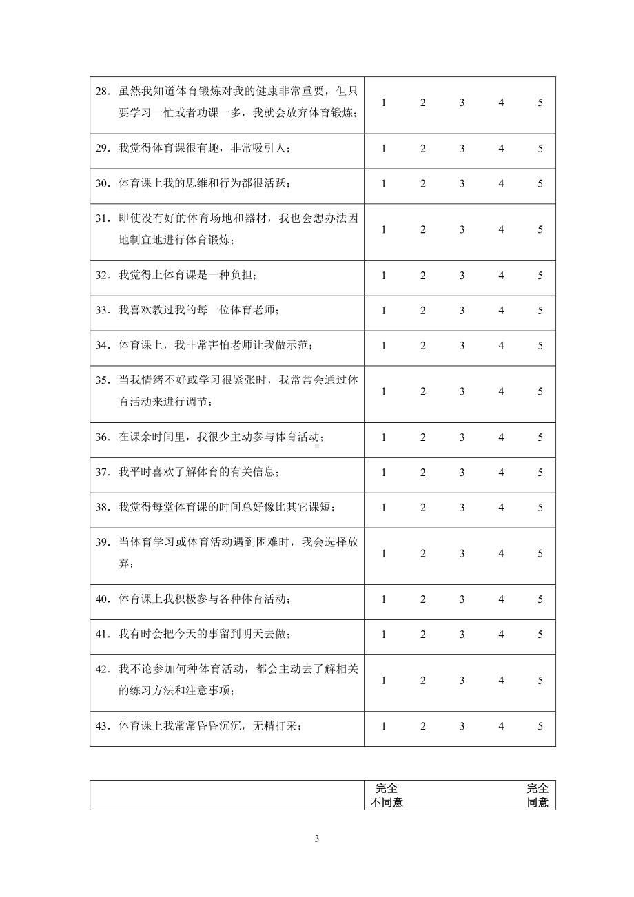 下冶一小学生体育学习兴趣调查问卷.doc_第3页