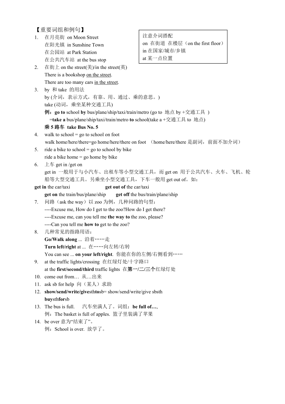 2020年译林版五年级英语下学期期中知识点归纳.docx_第2页