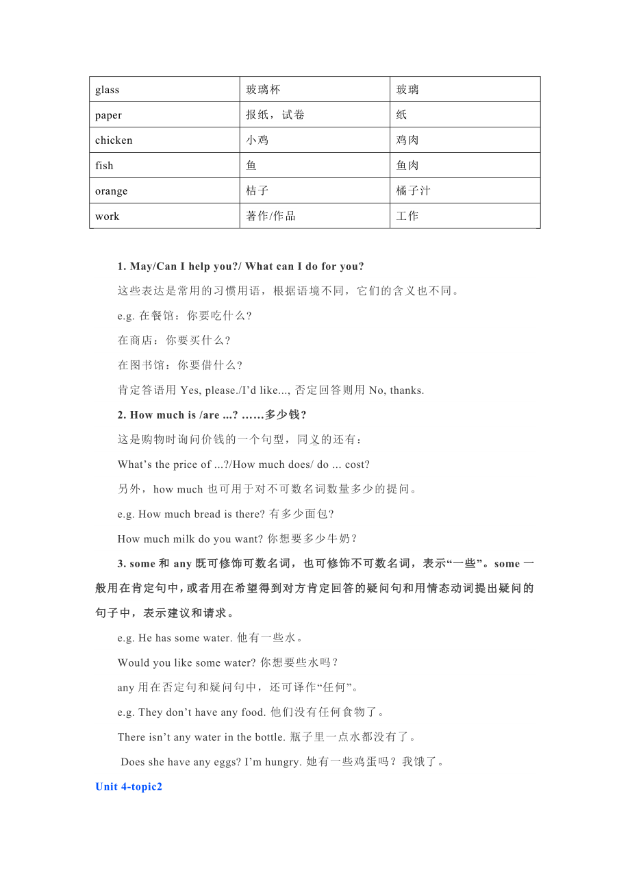 仁爱版七年级英语上册Unit4知识点总结.doc_第3页