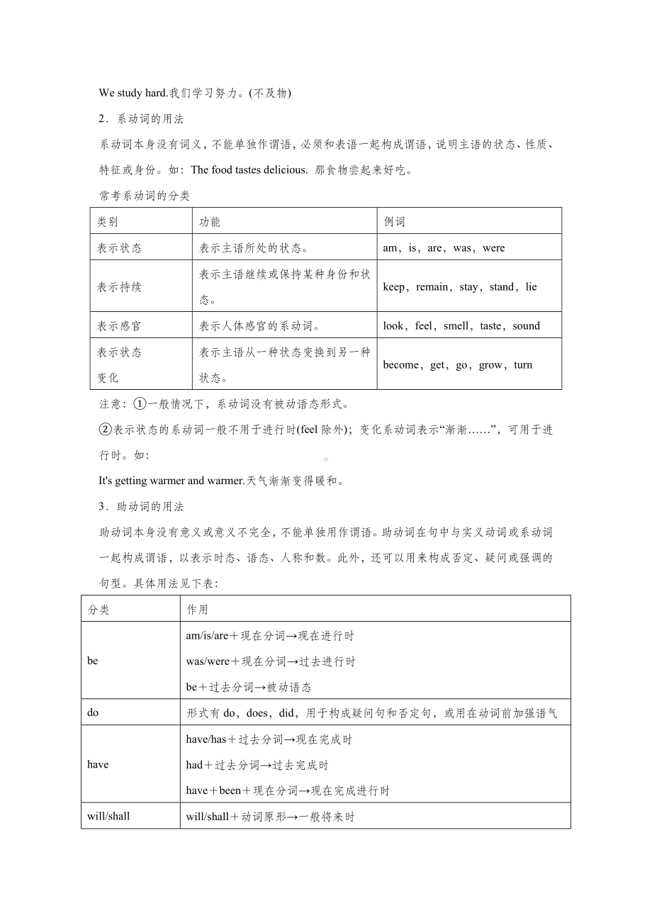 中考英语知识点梳理：动词讲解.docx_第2页