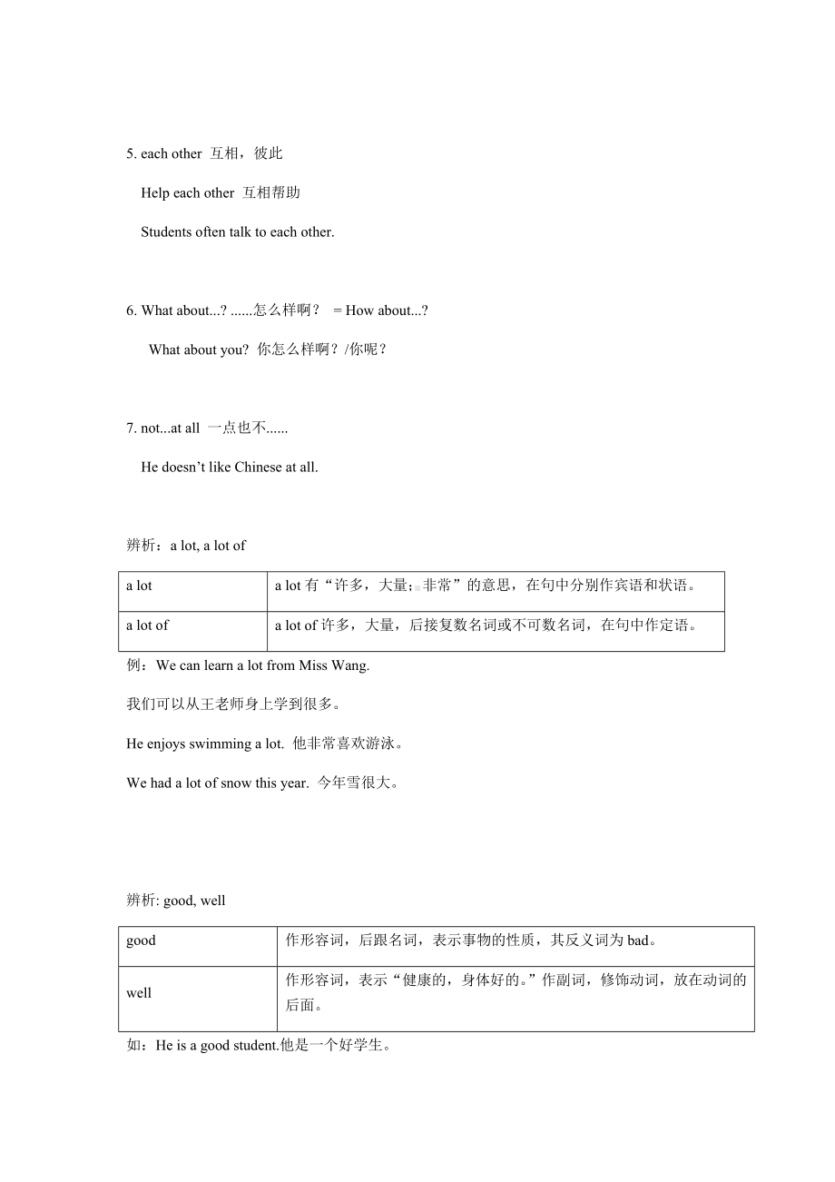 仁爱版英语七年级第一学期Unit-3-Topic-1知识点练习(无答案).docx_第2页