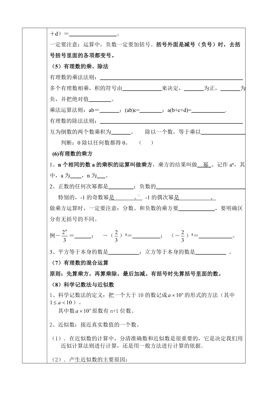 人教版初一数学有理数知识点总结一典型习题.doc_第3页