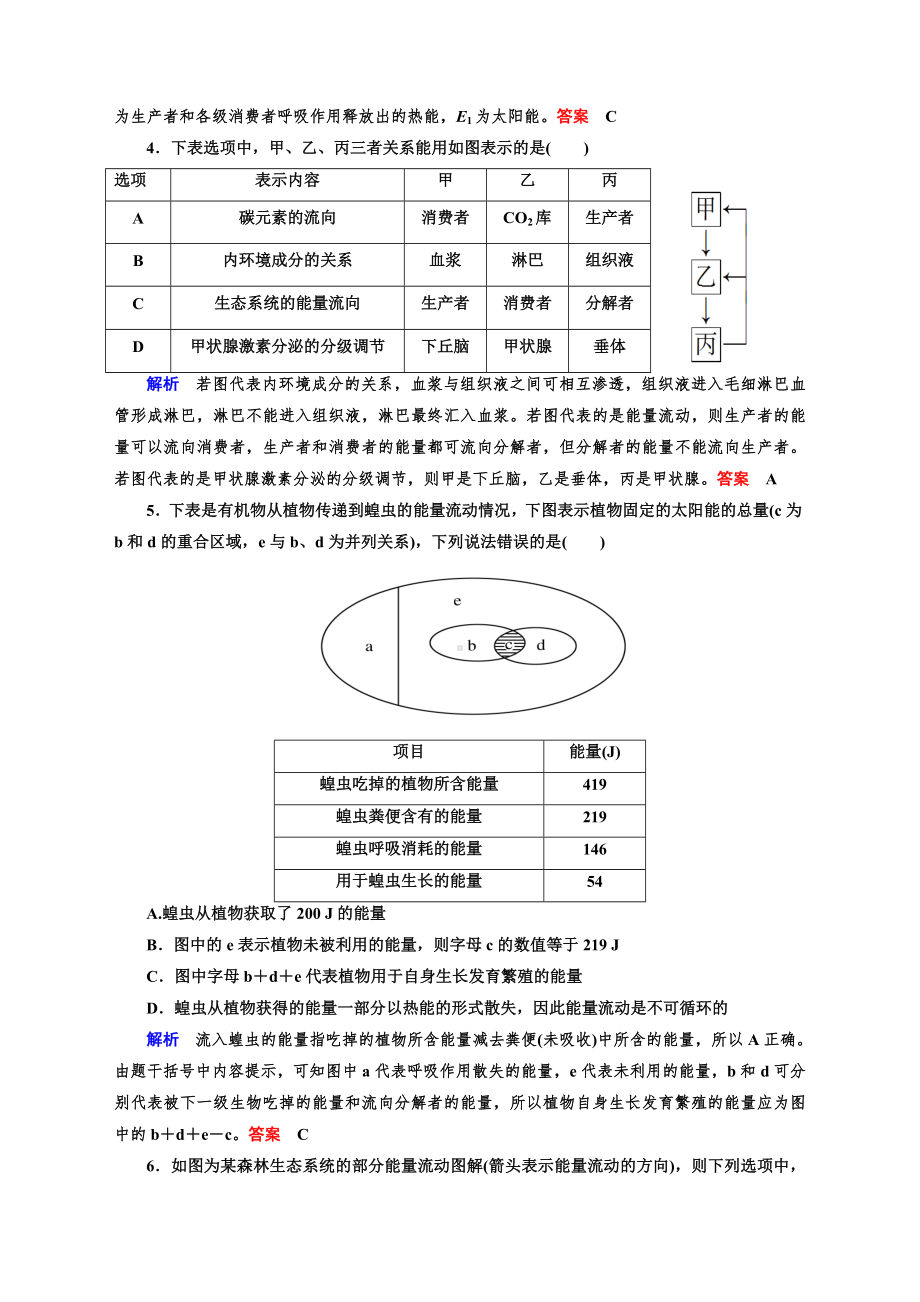 (完整版)高三生物复习能量流动和物质循环练习题.doc_第2页