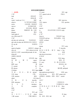 (完整版)高考完型填空高频词汇.doc