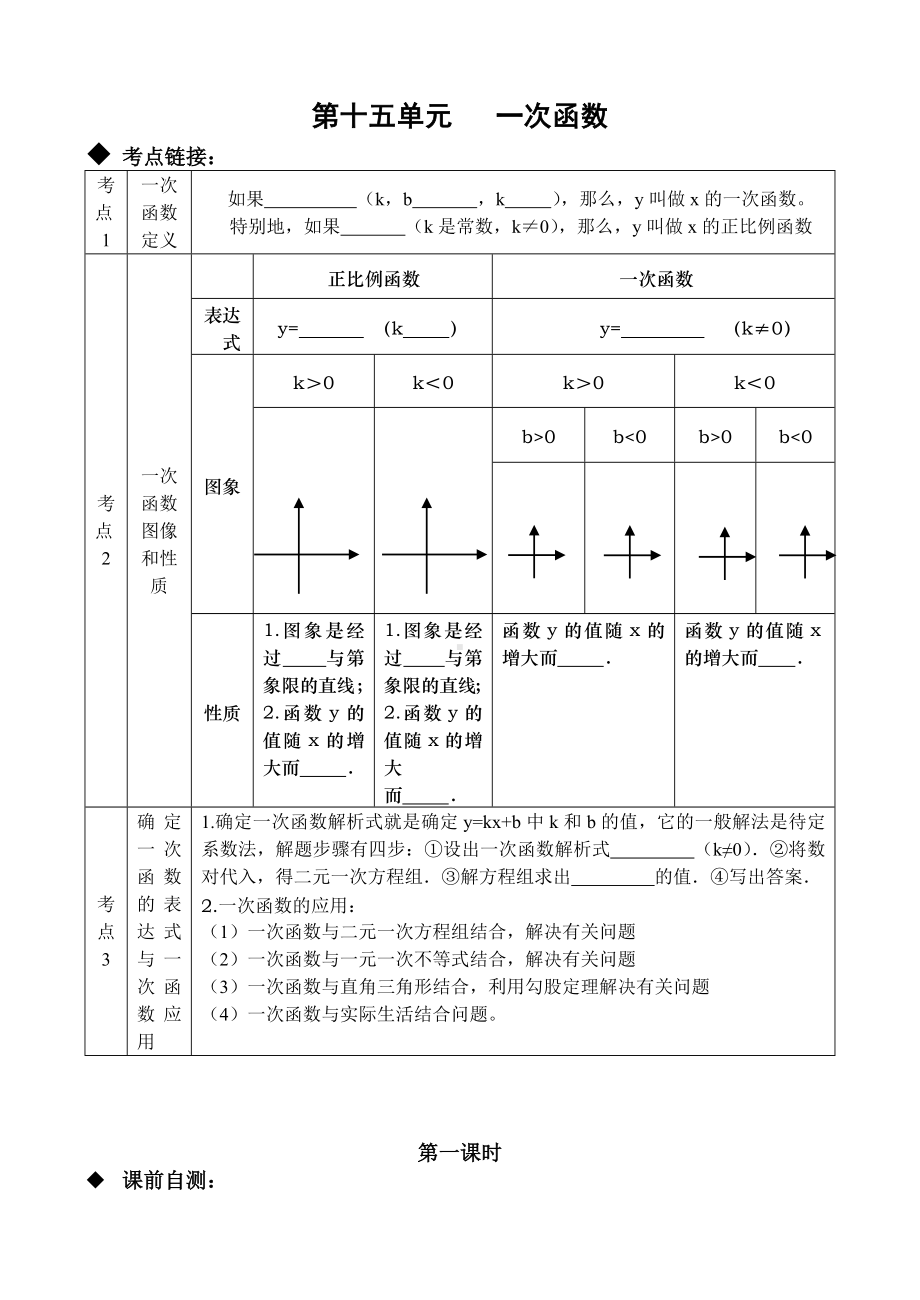 一次函数的图像和性质复习题.doc_第1页